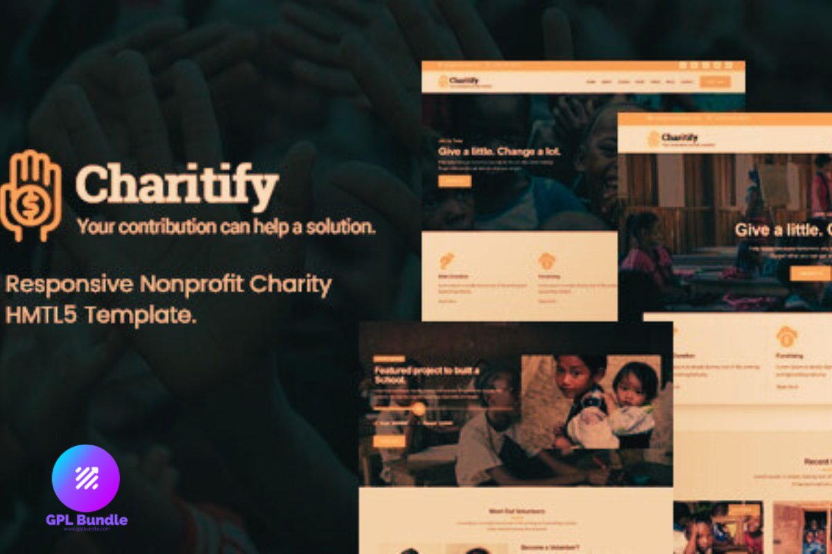 Charitify – NGOCharityFundraising HTML Template