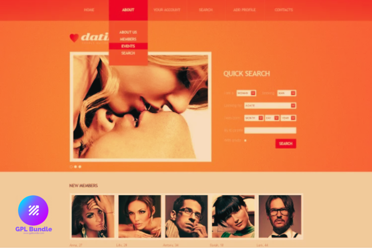 Dating Website Template 1.0