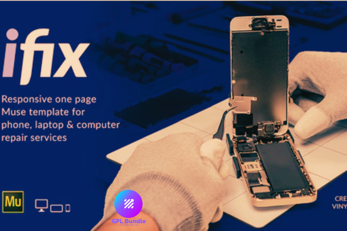 iFix – Phone, Tablet & Electronic Repair Service Responsive Muse Template